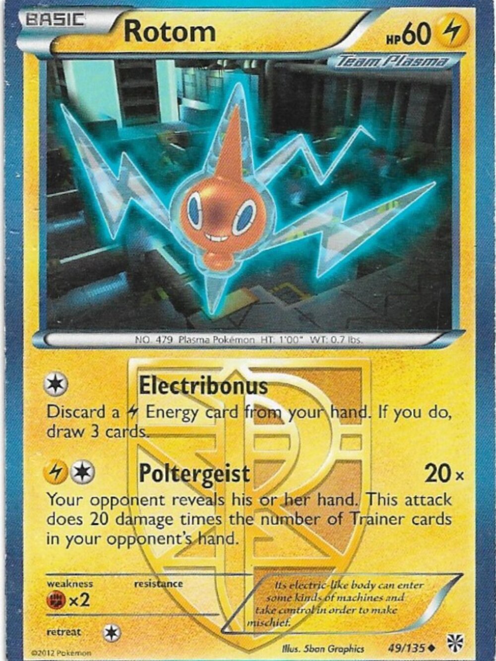 Pokemon Rotom 49/135 Plasma Storm MP